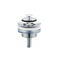 Accessoires de plomberie modernes - Tuyau de vidange escamotable chromé avec bouchon en caoutchouc G 1 1/4 pouce - Facile à installer