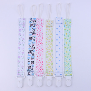 Clip para chupete de bebé con cuerda de poliéster, diseño de dibujos animados, 0-12 meses, diseño de cuerpo recto para uso infantil - Product Image 1