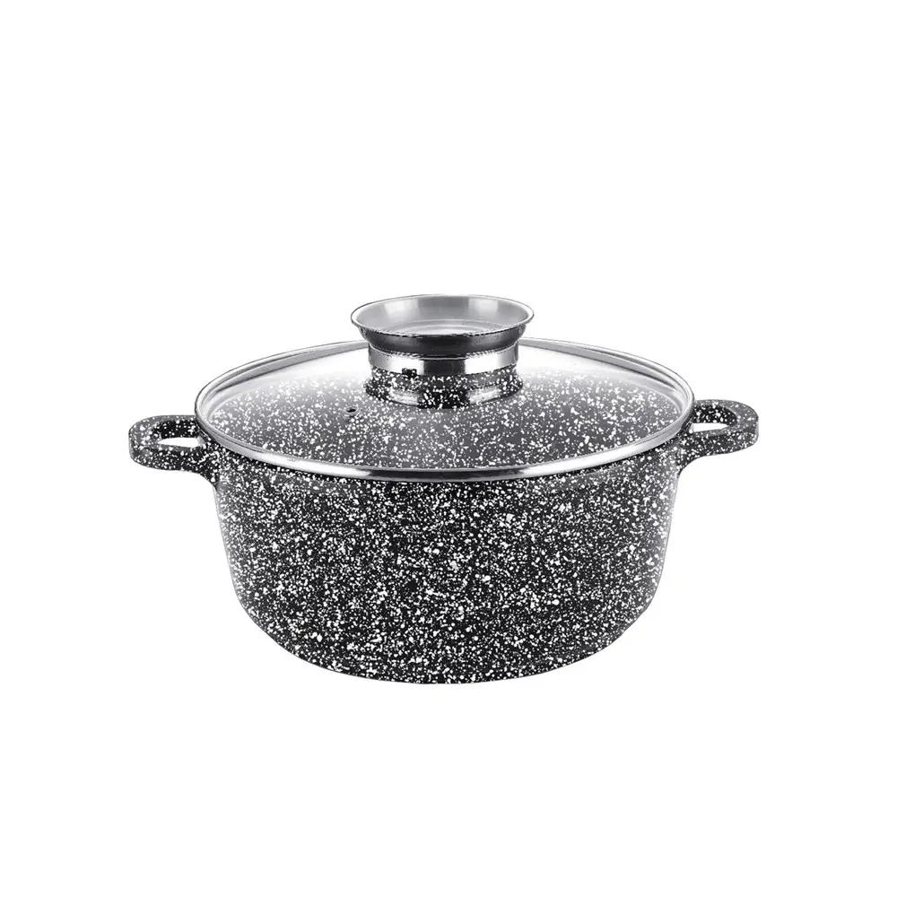 Die-Casting Nhôm Soong Sơn Gốm Bền Stockpot Với Nắp