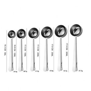 Factory Custom 15ml Spoon Coffee Powder Stainless Steel Measuring Spoons with Bag <b>Clip</b> - Product Image 3