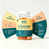 SYC BIO L-Tyrosine Gummies sans sucre 60 unités Soutien Cognitif Sans gluten, sans soja, sans produits laitiers Complément Alimentaire Adultes