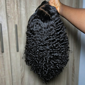 Perruques frontales sans colle de 8 pouces en cheveux humains, pré-épilées, prêtes à porter, cheveux vietnamiens, perruques de luxe bouclées profondes, dentelle pré-coupée birmane - Product Image 3