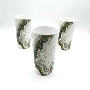 メラミンディープカップ大理石柄デザインタンブラーカップ