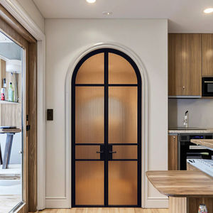 باب زجاجي مخصص على شكل قوس من سبائك الألومنيوم المطاوع، تصميم عصري على الطراز الفرنسي القديم، مناسب للشقق والمطابخ والفنادق - Product Image 1