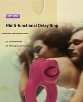 Einstellbarer USB-Aufladbarer Ring-Vibrator mit Zungen-Design - 10 Vibrationsmodi Fernbedienung Wasserdicht für Männer und Frauen