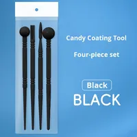 4 pièces fleur pétale bâton fait à la main en plastique argile ensemble d'outils Fondant fleur bâton poterie argile outil avec indentation pour fournitures d'art