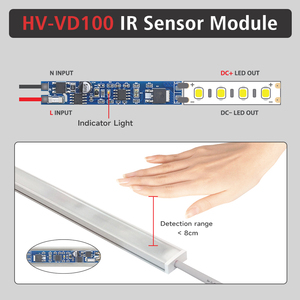 NUEVO Módulo de sensor de mano/puerta IR de 1A Interruptor inductivo de atenuación LED de alto voltaje para puerta de armario - Product Image 4