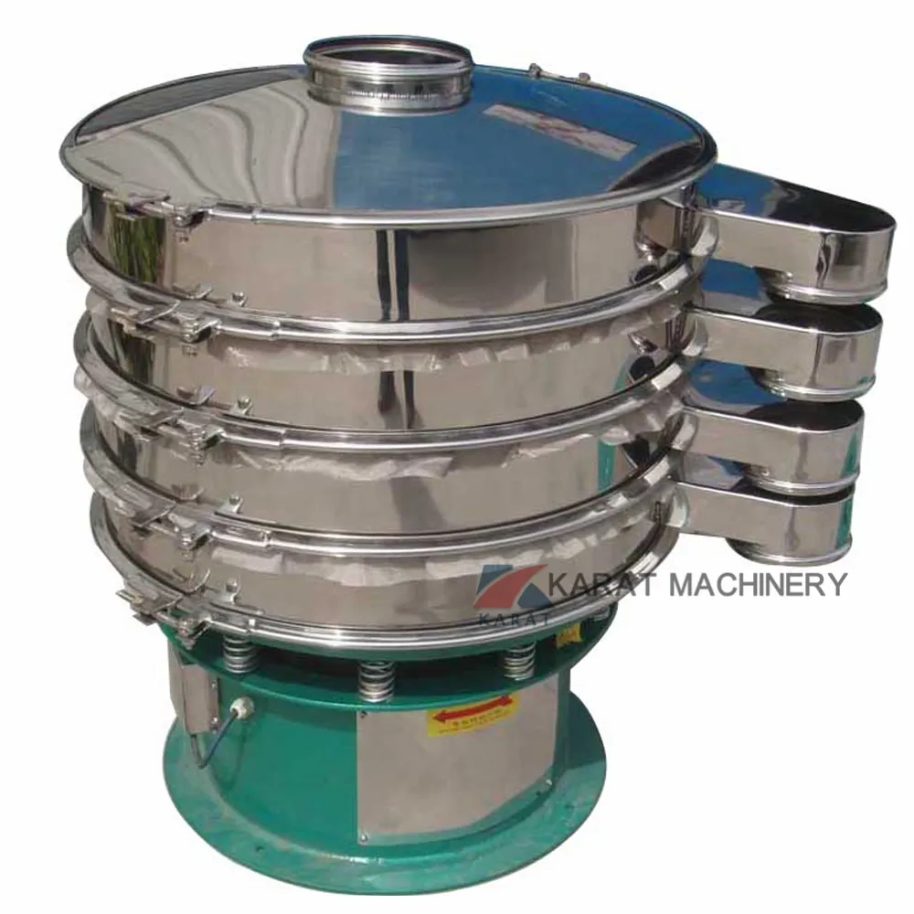High efficient 3 deck milk powder stainless steel rotary vibrating screen