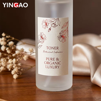 Autocollants personnalisés Yingao, dorure à chaud or rose, autocollants pour flacons cosmétiques noirs, étiquettes en papier vinyle imperméables à forte adhérence