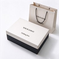 Boîte cadeau en papier pour vêtements, chemises formelles, emballage de vêtements de luxe personnalisé, boîte à vêtements avec impression à l'encre de soja, vente en gros
