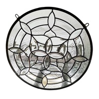 Patrón de flores película de privacidad techo cúpula suministros precios lámpara sombra cuentas colibrí ventana colgantes vidrieras para Iglesia