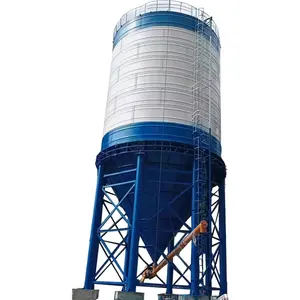 Silo de almacenamiento de polvo a granel 80T fácil transporte cemento atornillado silos de carga a granel silo de hierro Etiopía