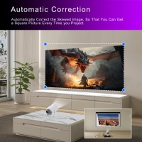 Nouveau Design HD Portable Mini Projecteur Android 12.0 WIFI BT 300 ANSI Extérieur Home Cinéma Cinéma Multimédia Y400 Projecteur Intelligent