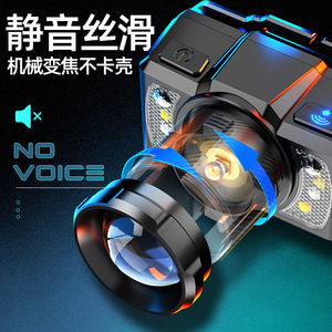 Lampe frontale LED Superfire 2400Mh rechargeable avec capteur de zoom, éclairage d'urgence extérieur - Product Image 2
