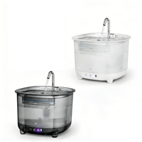 Fontaine à eau intelligente sans fil OEM 3L pour animaux de compagnie, double capteur radar, distributeur d'eau automatique en acier inoxydable pour chats et chiens