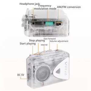 Lecteur de cassettes translucide avec fonction d'inversion automatique, Walkman portable, récepteur radio AM/FM - Product Image 2