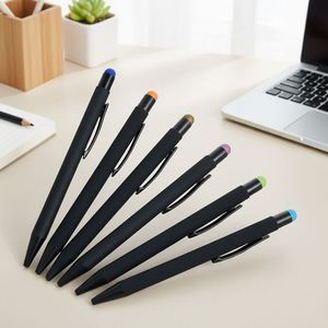 Low Price Custom Wholesale Office&Stationery Supplies Plastic <b>Pen</b> Black Soft Touch Screen <b>Pen</b> 2 in 1 <b>Ballpoint</b> <b>Pens</b> With Logo - Product Image 4