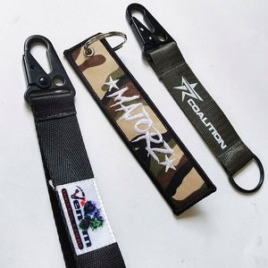 Échantillon gratuit, conception de logo personnalisée, porte-clés noir, cordon court pour téléphone portable - Product Image 1