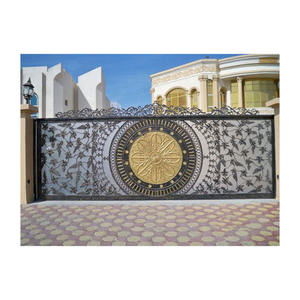 Porte d'allée métallique industrielle en <span class=keywords><strong>aluminium</strong></span> moderne Porte coulissante automatique Portes d'entrée motorisées en <span class=keywords><strong>aluminium</strong></span> Portes de jardin en <span class=keywords><strong>aluminium</strong></span> - Product Image 1