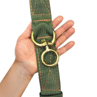 Collier de traction réglable en toile épaisse pour bétail, veau et mouton, modèle GF-625 vert, 7 mm d'épaisseur, durable
