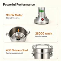 Moulin à épices électrique en acier inoxydable pour la cuisine, capacité de 150 g, pour café en grains et poudre