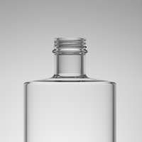 Botella de licor de vidrio extraflaco de 450 ml con hombro plano y tapa de rosca para envasado de bebidas espirituosas, personalizada de Shandong
