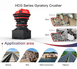 Trituradora giratoria de la serie HCG a precio de fábrica Piedra de alta eficiencia Motor de engranajes de alta capacidad Núcleo de motor de rodamiento incluido - Product Image 2