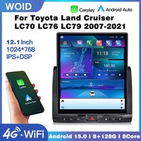 Lecteur multimédia de voiture STWEI 12,1 pouces CarPlay Android 15 GPS Navi Stéréo pour Toyota Land Cruiser LC70 LC76 LC79 2007-2021