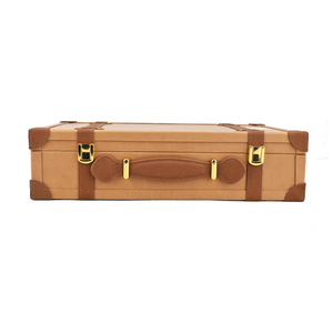 Maleta de cuero vintage retro hecha a mano, equipaje clásico, caja de estilo antiguo, maletero de vapor, en stock - Product Image 2