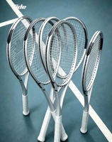 Raquette de tennis professionnelle entièrement en carbone, raquette légère intégrée pour adultes, idéale pour l'entraînement quotidien et la compétition
