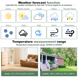 Station météo intelligente pour maison connectée WIFI, appareil multifonctionnel de prévision météo avec alertes vent et pluie, contrôle par application, réveil WX3390001 T - Product Image 1