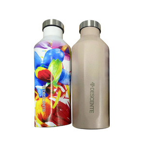 Bouteille d'eau Descente 750 ml en acier inoxydable à double paroi isolée avec motif floral pour usage extérieur - Product Image 3
