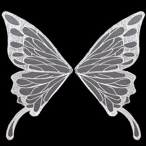 Kadın çevre dostu Polyester örgü dantel nakış broş korsage küçük boyutu kelebek kanatları iç çamaşırı için destek yaka - Product Image 6