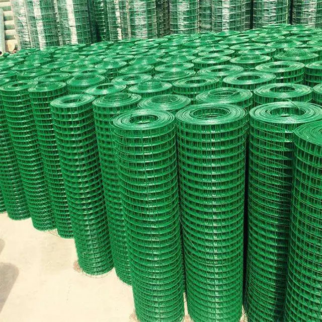 Kostenlose Probe Grüne PVC-beschichtete geschweißte Drahtgitter Zaun platte Gi Draht geflecht Eisen netz für Straßen netz
