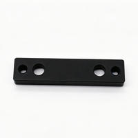 Placa de Montaje de Aluminio Personalizada, Mecanizada por CNC, Anodizada en Negro, Placa de Conexión Mecánica para Ensamblaje de Equipos