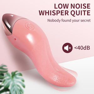Vrouwen Mini Usb-Aangedreven Orale <span class=keywords><strong>Sex</strong></span> Vibrator Driehoekige Vorm Met Tong En Clitoris Driehoeken Trilgel Clitorises - Product Image 4