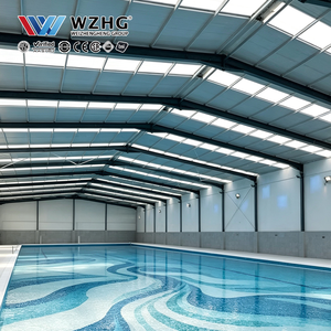 Bâtiments de piscine préfabriqués avec structure en acier pour les cours groupés et les activités des clubs de natation - Product Image 1