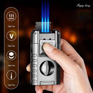 Outil à cigare tout-en-un tendance Briquet au <span class=keywords><strong>butane</strong></span> avec coupe-cigare en forme de V - Product Image 3