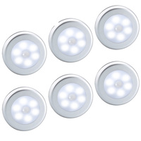 Lumières de capteur de mouvement LED super lumineuses-Veilleuse de placard à détection de mouvement alimentée par batterie sans fil
