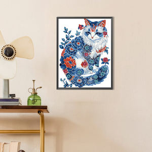 Großhandel 30*40cm DIY <span class=keywords><strong>Maine</strong></span> <span class=keywords><strong>Coon</strong></span> Home Decor Diamant malerei Special Shaped 5D Acryl Kreative dekorative Diamant malerei Geschenk - Product Image 1