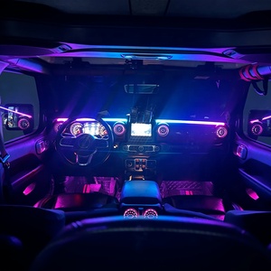 ไฟตกแต่งภายในรถยนต์ LED หลายสี ไฟแอมเบียนท์แบบไดนามิก สำหรับ Jeep Wrangler <span class=keywords><strong>JL</strong></span> ปี 2018-2023 จากโรงงานโดยตรง - Product Image 6