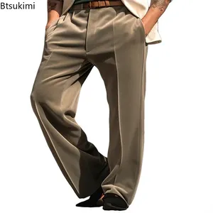 <span class=keywords><strong>Pantaloni</strong></span> <span class=keywords><strong>Eleganti</strong></span> da Uomo in Velluto con Tasche, Tinta Unita, Basici, alla Moda Autunno-Inverno, con Cerniera, Lunghi fino alla Caviglia - Product Image 6