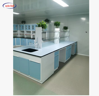 Meubles de laboratoire, banc de laboratoire scientifique personnalisé, tout en acier, design moderne, résistant à la corrosion, utilisation scolaire et hospitalière