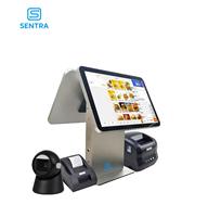 Terminal Punto de Venta Sentra SK05 con Doble Pantalla, Sistema Operativo Windows/Android, Impresora de Alta Eficiencia, Caja Registradora para Minoristas