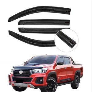 Nouveaux accessoires de voiture noirs d'origine, déflecteurs de fenêtres, visière de porte pour Hilux Revo 2021-2023 - Product Image 1