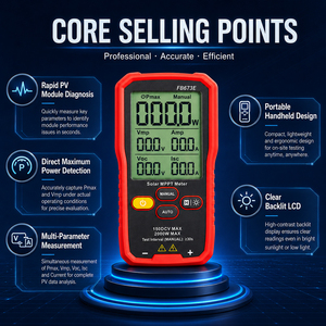2000W Solarmodul MPPT Tester PV-Modul Leistungsmesser MC4 Anschlüsse <span class=keywords><strong>Pmax</strong></span>/Voc/Isc/Vmp/Imp Messung Auto/Manueller Modus Klasse 1.0 - Product Image 3