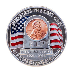 Moneda Conmemorativa de Metal Plateado Personalizada, Moneda de Colección con Temática del Último Centavo de 2025, Recuerdo, Colección Personal, Regalo - Product Image 2