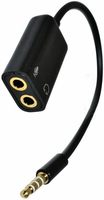 AUX 3.5mm Stéréo TRRS Audio Mâle vers Écouteur Casque Microphone Adaptateur pour PC et téléphone