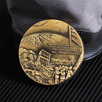 Pièces de monnaie anciennes en cuivre, grand bronze, plaqué or, pièce commémorative 3D complète sur le thème des anges