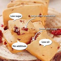 Kue Oatmeal Cranberry Halal Lezat, Kue Mewah, Kue Label Pribadi yang Dapat Dipersonalisasi untuk Camilan Santai